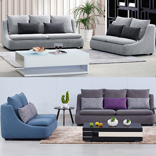 Fabric Upholstered Sofa Set