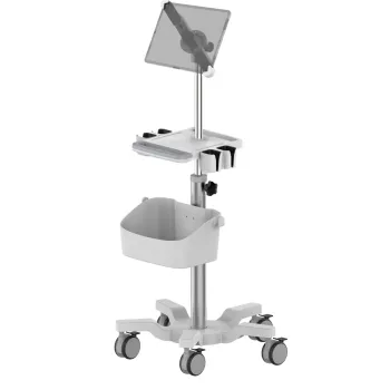 Europe OEM Portable ECG Medical Cart with Ultrasound Stand and Probe Holder