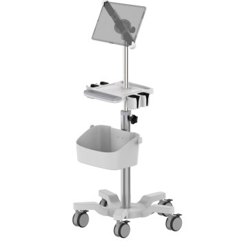 Europe OEM Portable ECG Medical Cart with Ultrasound Stand and Probe Holder