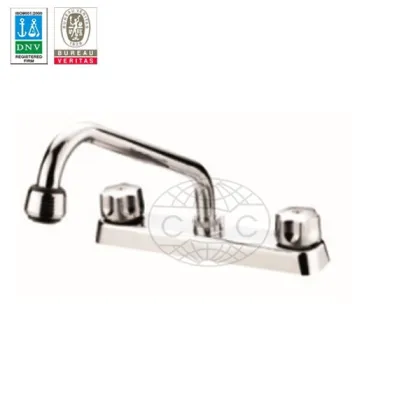 Chrome plated two handle delta faucet KY-8504