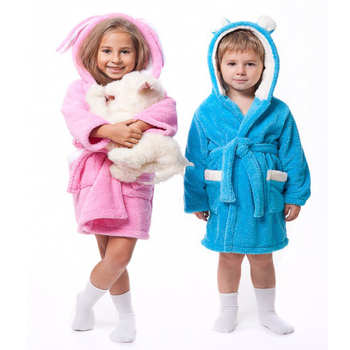 kids animal design bathrobe custom children hooded bathrobe