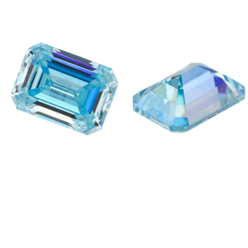 Gioielli ASTWO - Vari colori pietre di moissanite tagliate a smeraldo 6*8 7*9mm 0,5-10CT per collane