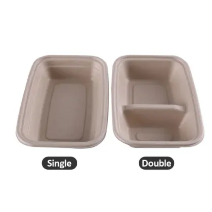 Disposable Biodegradable Fast Food Pulp Lunch Burger Box