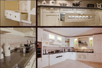 Br-SA02b Solid Wood Kitchen Cabinet/Kitchen Furniture