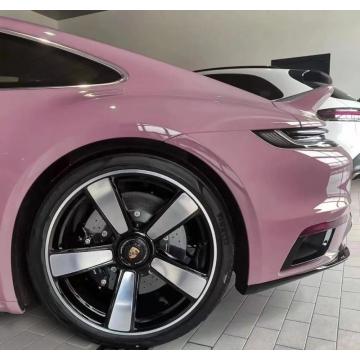 PET Oolong Tea Milk Pink Car Wrap Film