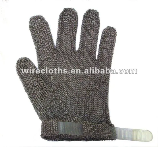 Rubber belt metal gloves