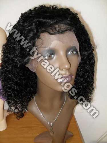 Rizado encaje completo afro pelucas para las mujeres negras