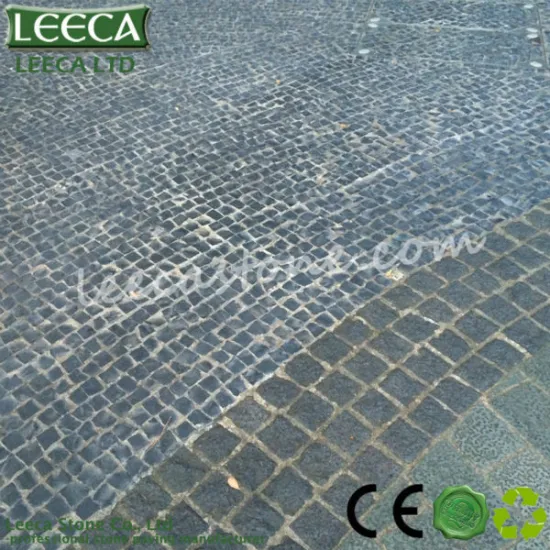 Black landscaping mesh paving stone