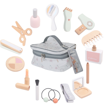 Wooden Cosmetics Playhouse: A Comprehensive Hairdressing and Beauty Fashion Toy Set for Kids