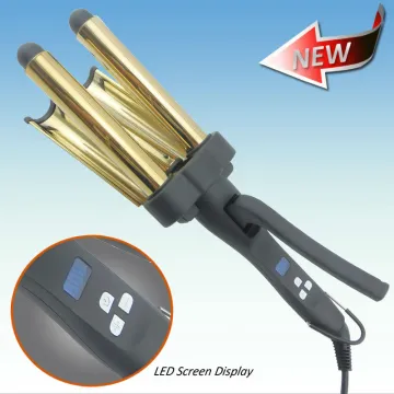 Pro Salon 3 Barrel Hair Waver - LED Screen Display, Popular In UK, Saudi Arabia