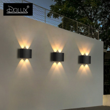 DGLUX Aluminum Modern Cob IP65 Waterproof Courtyard Garden Up Down Lighting Fixture