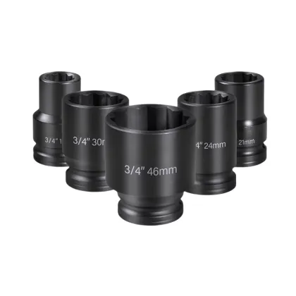 3/4 Inch Heavy-Duty 12-Point Impact Air Cannon Socket Electric Wrench Socket - Manufacturer's Direct Sale