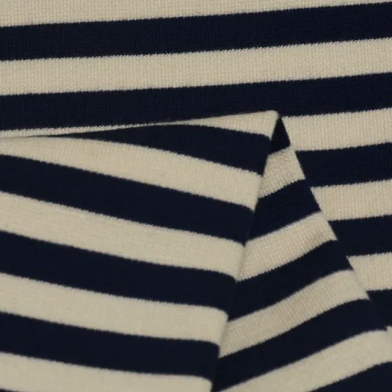 knitted good quality stripe viscose nylon fabric