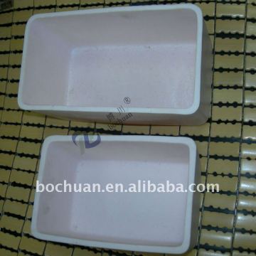 Rectangle alumina ceramic crucible