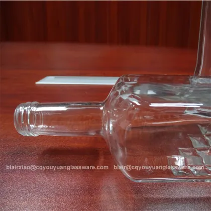 1L Square Vodka Bottle Russia Bottle Glass Vodka