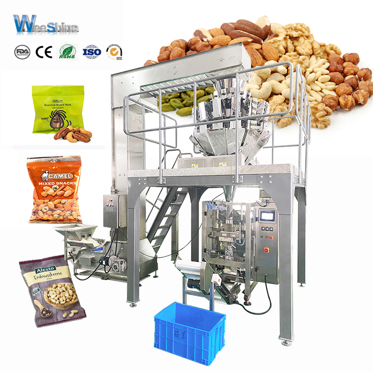 WPV200 Máquina de embalaje de nueces de macadamia automática de 1 kg completa
