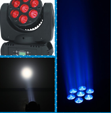 7PCS 12W Osram DMX LED Beam Moving Head Wash Lights