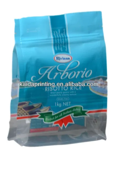 plastic zipper bag for rice packaging