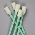 Green PP Stick Printer Cleaning Rectangle Foam Swab