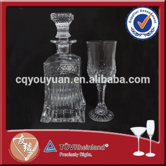 wholesale 500ml luxurious glass bottles with cup set
Red Wine Goblet