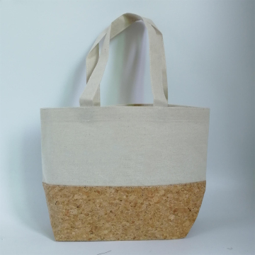 Borsa per la spesa da donna in tessuto in legno di sughero