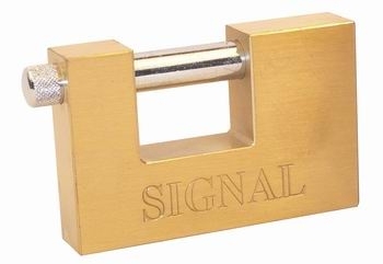 Rectangle Brass Padlock with Hardened Steel Shackle 006