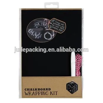 Written black wrapping paper with white chalkboard pen