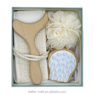 customized wooden bath sets spa shower gift set