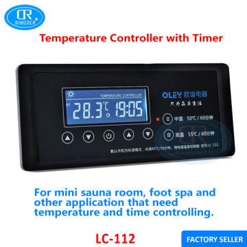 Digital LCD Temperature Controller for Foot Spa Mini Sauna Room (LC-112) with Timer