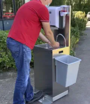 Stainless steel outdoor wash cabinet