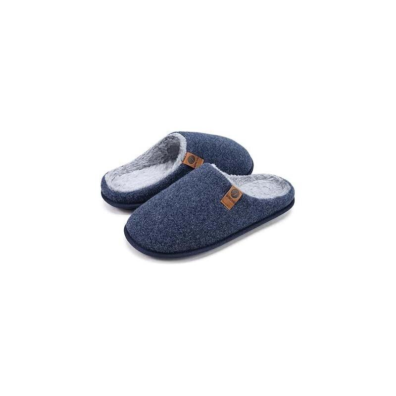 ONCAI Men's Comfort Memory Foam Wear-Resistant Slippers