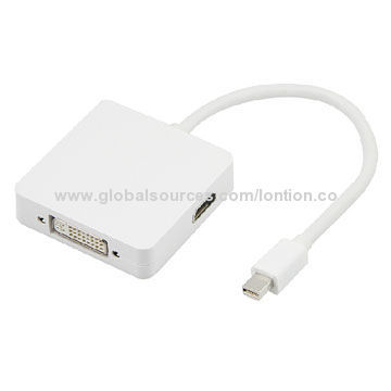 Latest Design Mini DP to HDMI + DVI + DisplayPort Adapter, RoHS, FCC and CE Marks