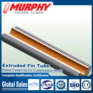 Carbon steel Helical Condenser Aluminum Extruded Tubing