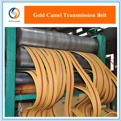 Rubber flat belt with pulley for material handling