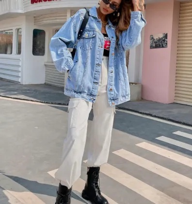 Oversized Denim Jacket for Women