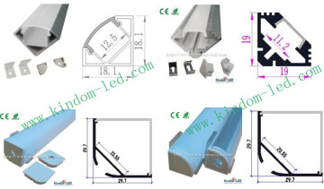 HOT! 1Meter 2Meter 3Meter Led Aluminum V Profile with Transparent/Milky Cover
