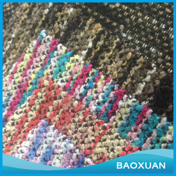 100 Polyester a variety of colors of woolen spinning rove fancy knitted fabric for cloth