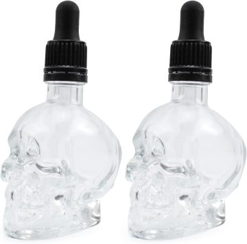 Eco-Friendly Pet Skull Shaped Dropper Bottle - 30% PCR Plastic Customize