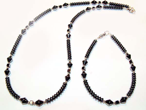 Hematite Set Black Jewelry