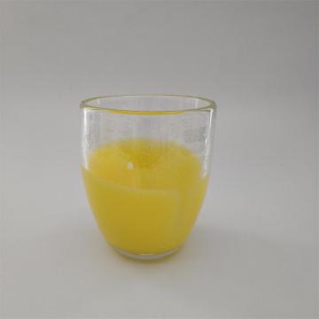 Glass water pitcher with yellow color bottom