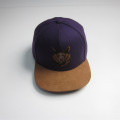 Children Felt Flat Bill Cap With Lion Embroidery