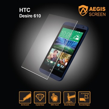 Anti-fingerprint 2.5D Full Covered Shock-absorption tempered glass screen protector for HTC Desire 610