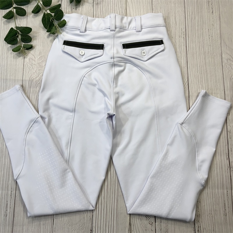 knee grip breeches white