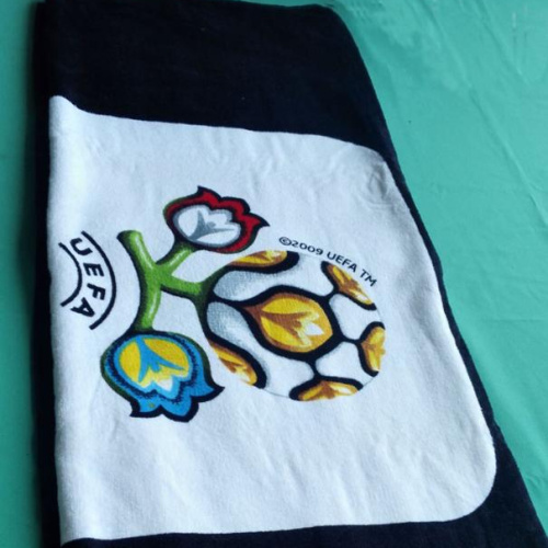 Reactive printed velour printed beach towel