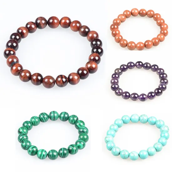 2016 new products tiger eye agate Amethyst natural stone beads buddha bracelet for woman and man jewelry