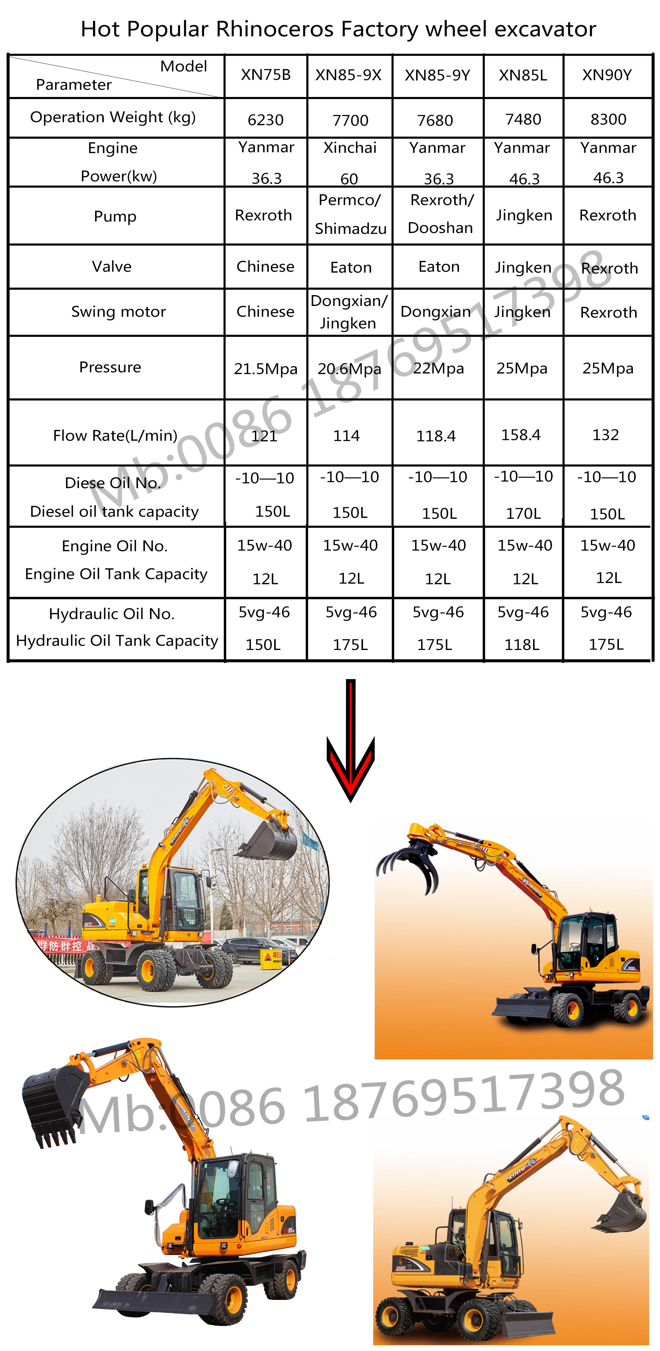 6 Ton wheel excavator