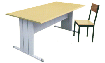 White Metal Classroom Table