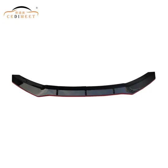 ABS Glossy Black Car Accessories Front Bumper Lip Spoiler Splitter Kit for 2019 Civic Hatchback