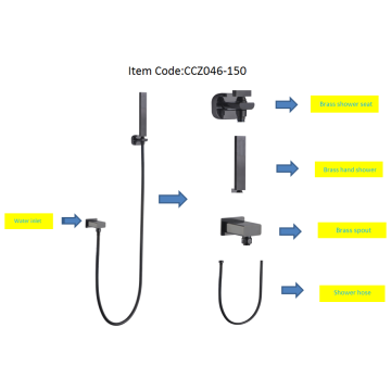 Set di supporti per doccia in metallo canna di fucile