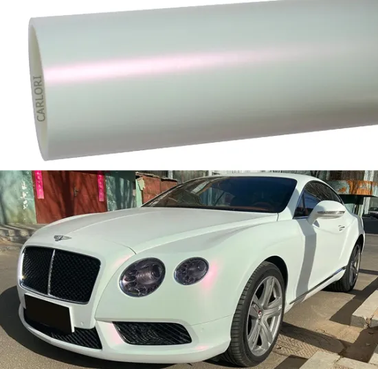 pearl white matte red car wrap vinyl